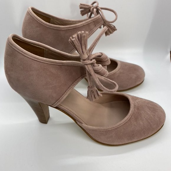 Sundance Shoes - NIB Sundance Dusty Rose Suede ankle tie heels 38